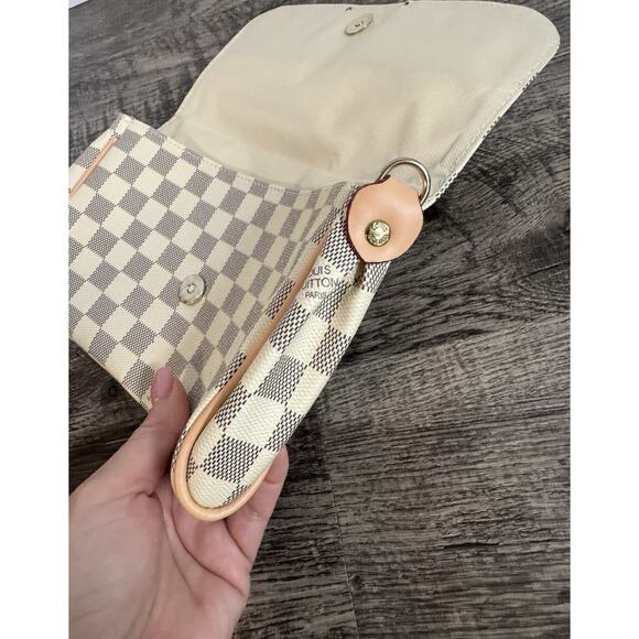 Louis Vuitton Favorite PM Damier Azur Clutch For Repair Or Repurpose Authentic - Picture 7 of 13